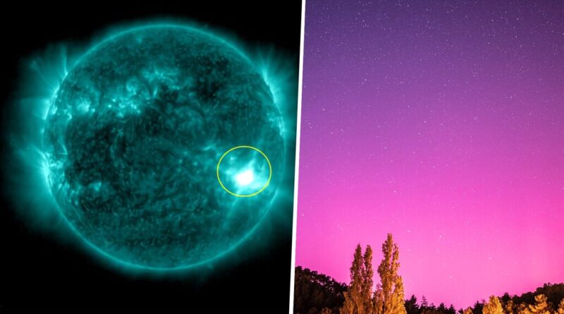 Una mancha solar 17 veces más grande que la Tierra causó auroras rojas en medio mundo. Es un evento rarísimo